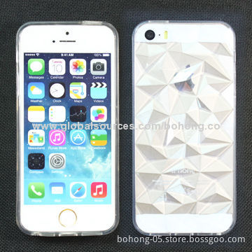 TPU Case for iPhone 5S, 3D Pattern, Various Colors Available